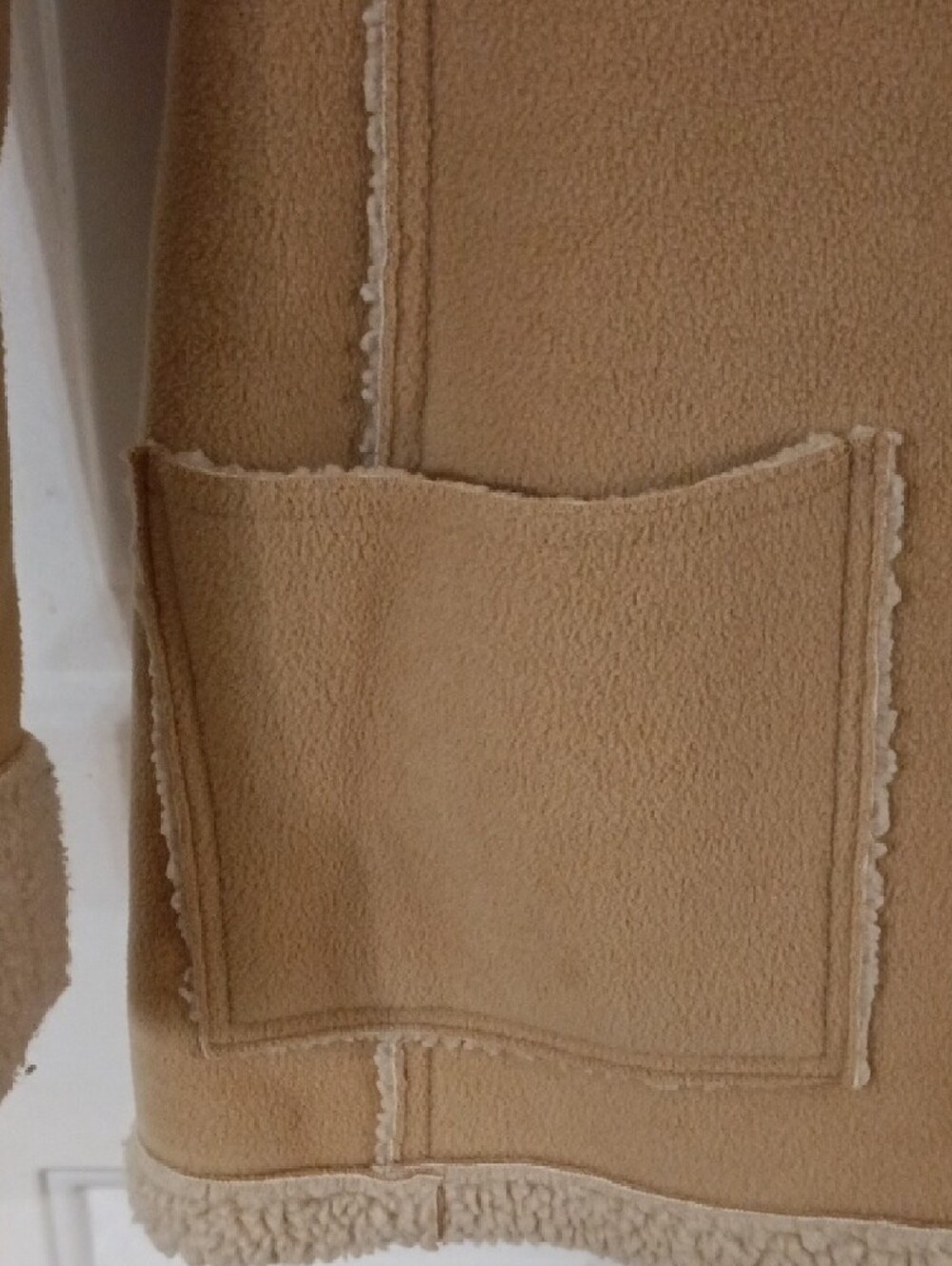 Old Navy Camel Shearling-Trim Pea Coat - Picture 3 of 5